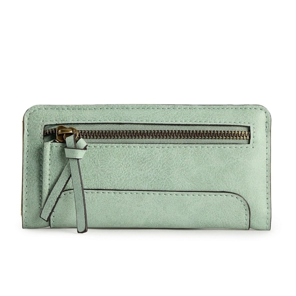 NEW! Sonoma Rfid Blocking Green Slim Wallet $29 - Picture 1 of 2